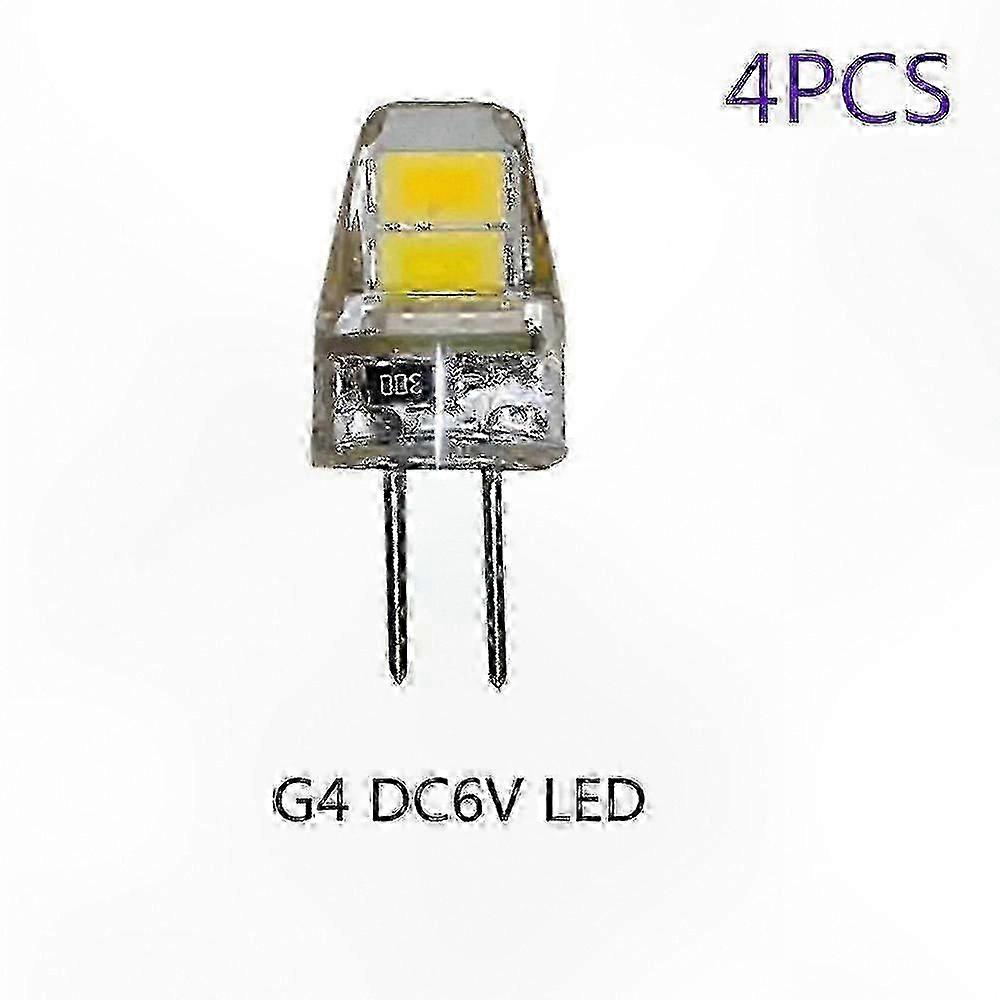 4-Pack G4 6V LED Bulbs, Compatible with Microscopes Instruments DC6V Light Source