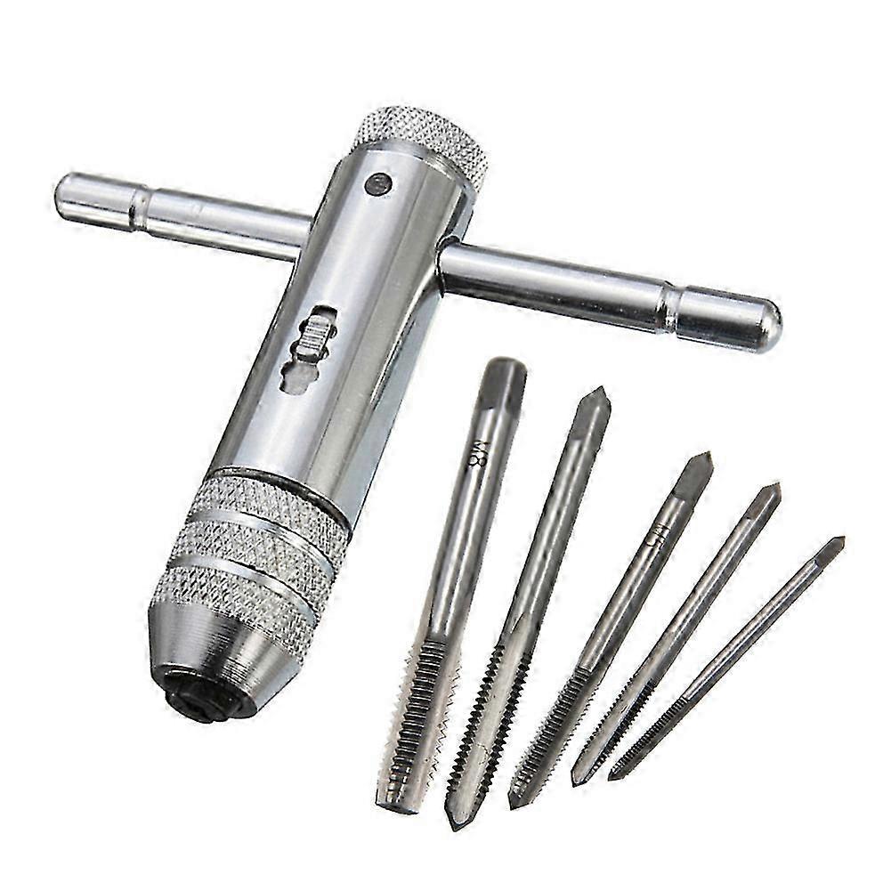 Ratchet T Handle Tap Wrench M3-M8 Adjustable Head compatible with Machine Screw Threading