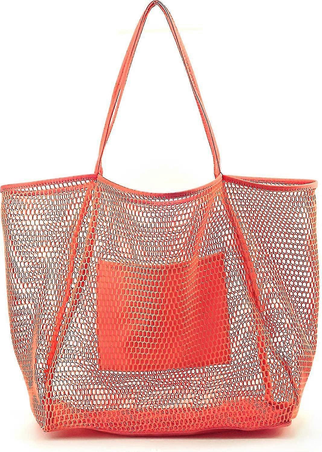 Mesh Beach Tote Womens Shoulder Handbag