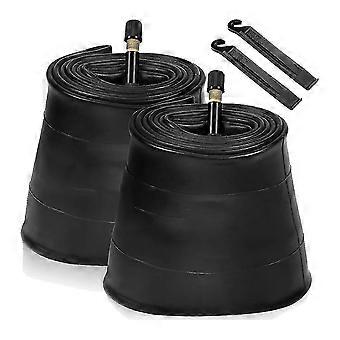 Lot de 2 chambres à air pour Fat Bike 20 x 4,0 avec valve AV 32 mm, avec 2 démonte-pneus, pour vélo de route/VTT/E-Bike