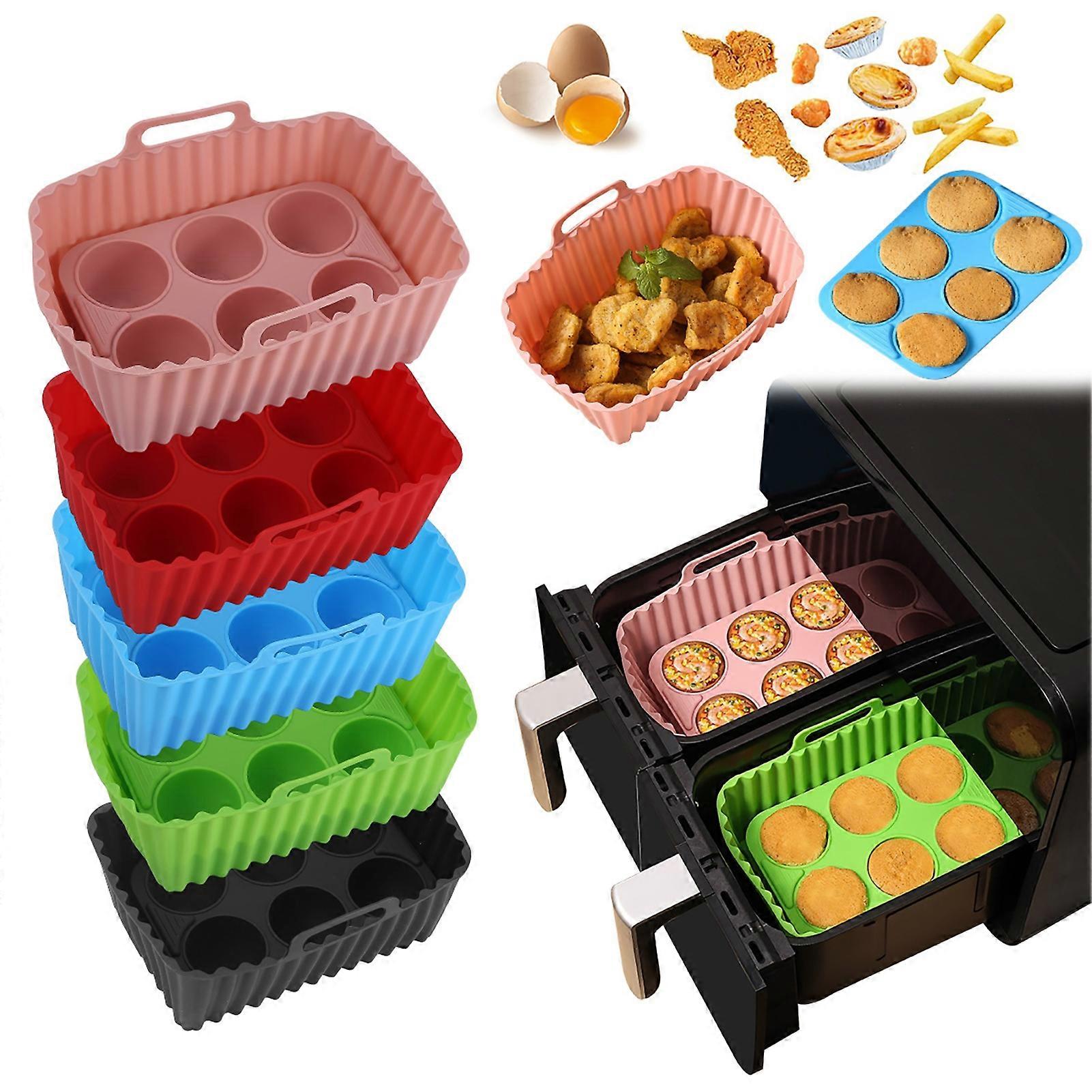 Air Fryer Liners Silicone Baking Tray Rectangular Non-Stick