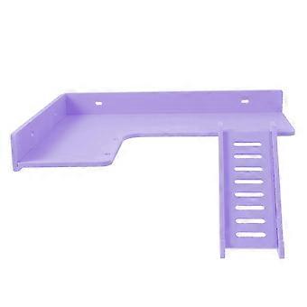 1 échelle en bois en forme de L pour cage à hamster, support de jeu pour hamster, compatible avec les plateformes