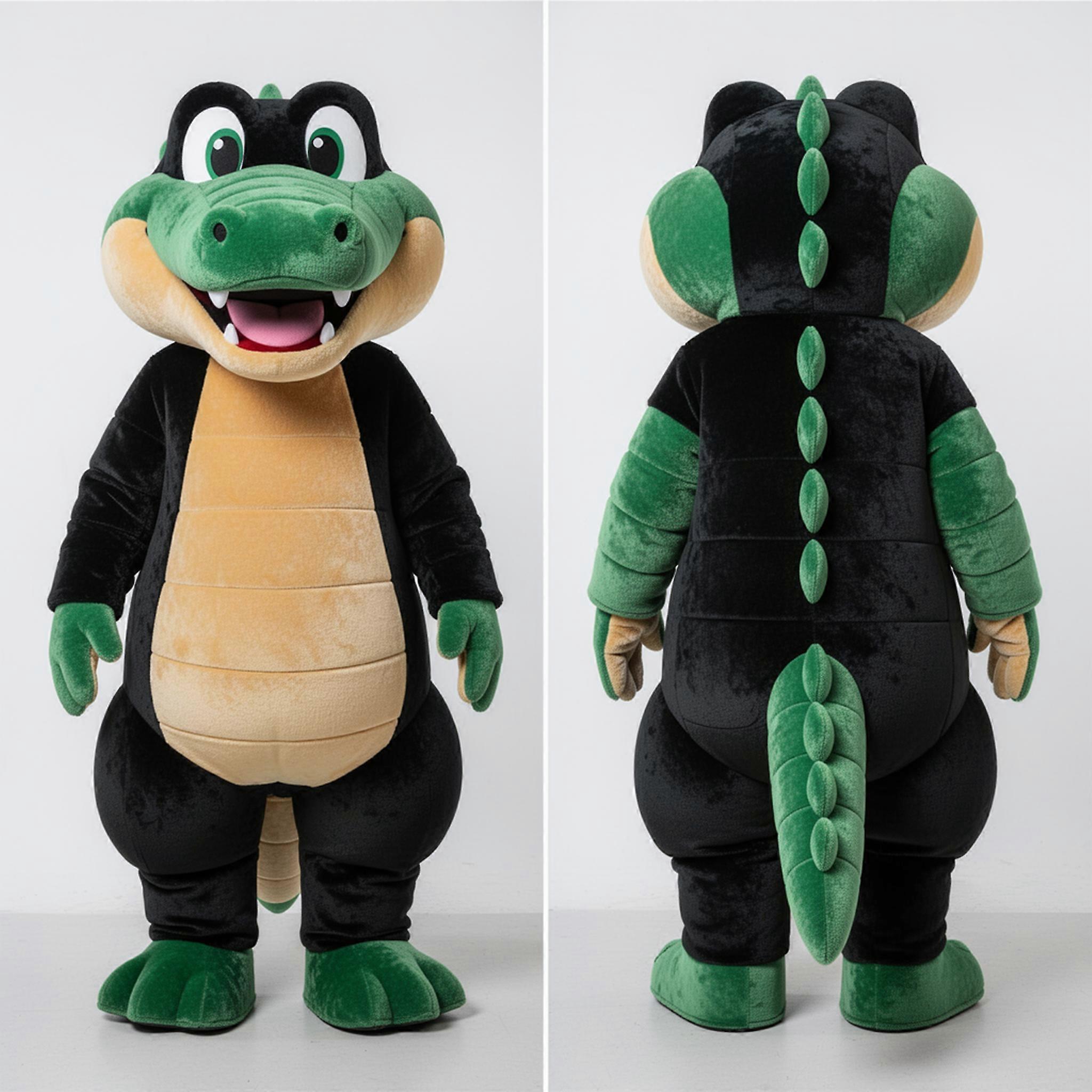 MASTICOT Velvety Black Crocodile Mascot