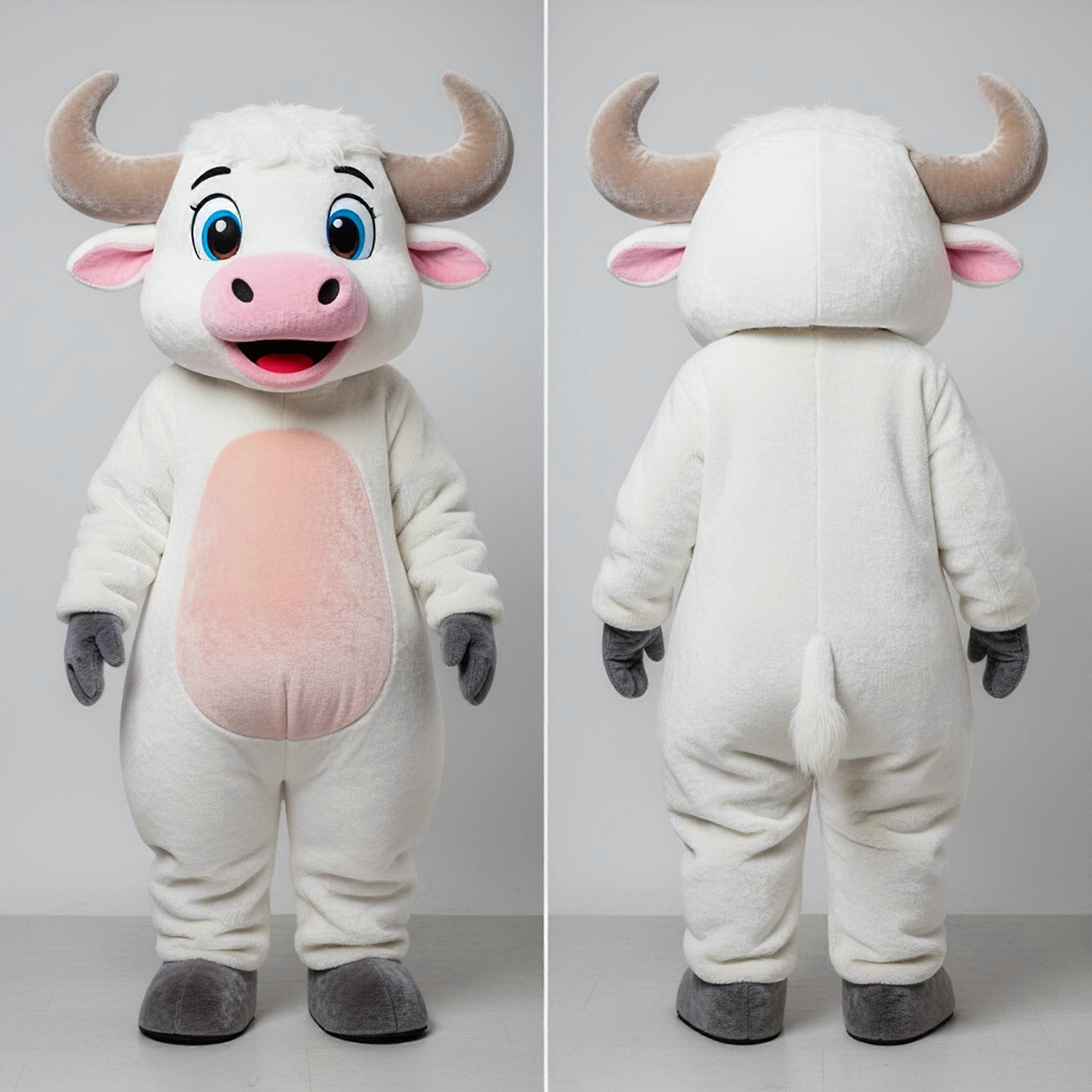 MASTICOT Snow White Cartoon Buffalo Mascot