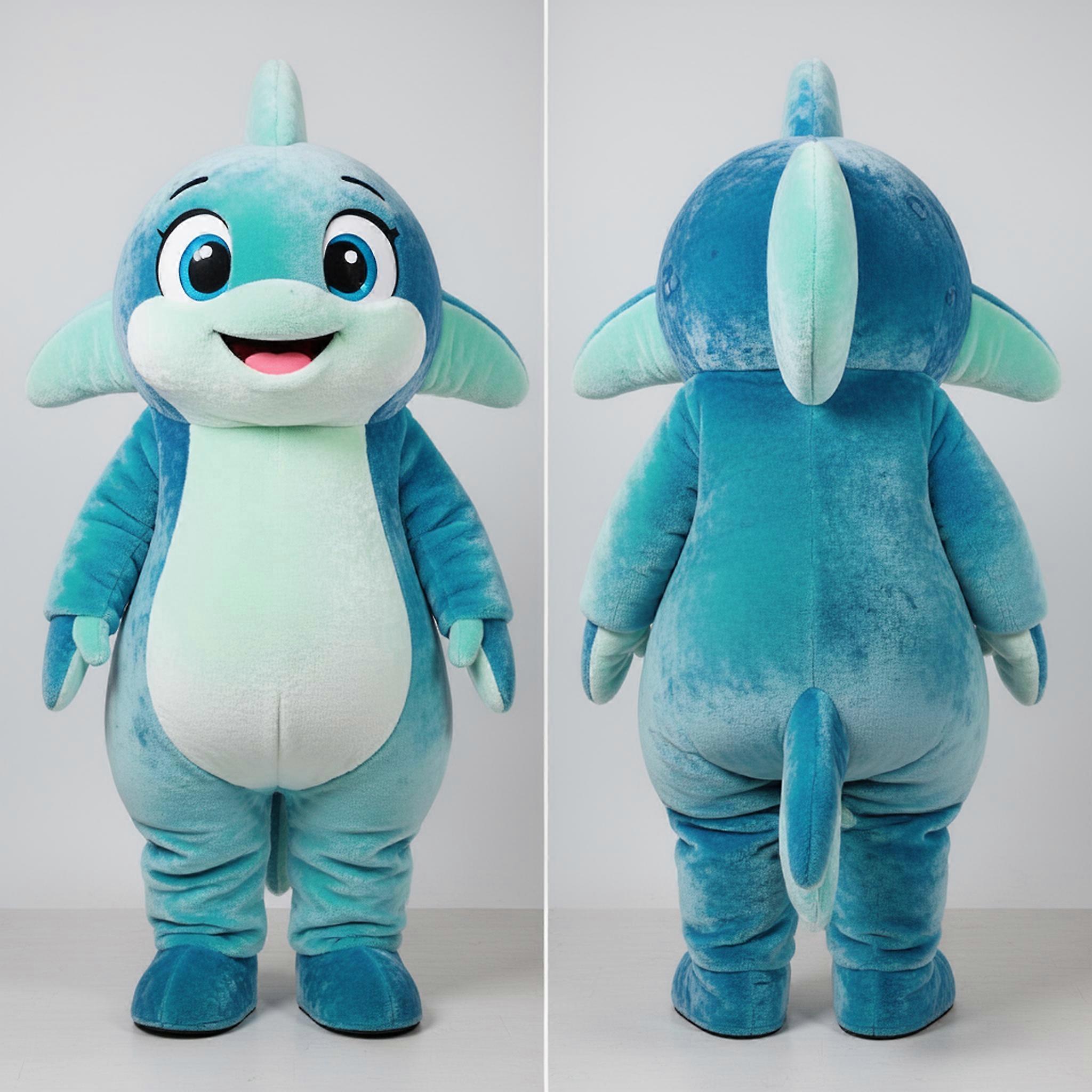MASTICOT Turquoise Velvety Ray Mascot