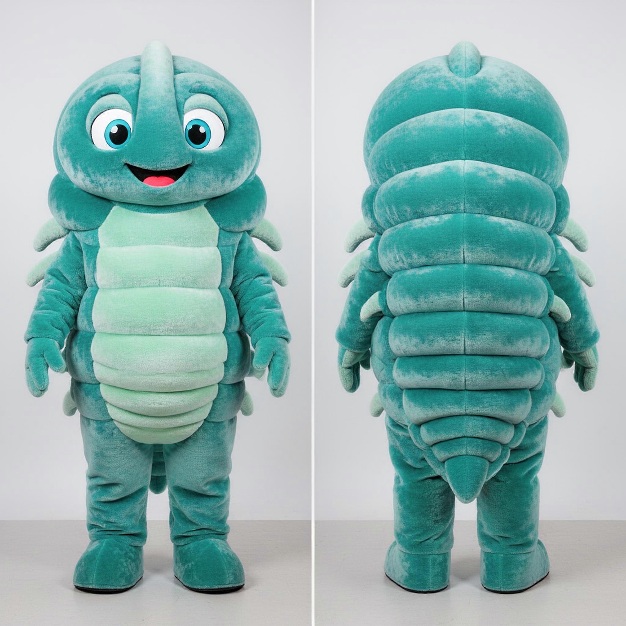 MASTICOT Teal Cartoon Trilobite Mascot