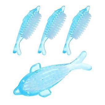 4Pcs Dolphin Shaped Nail Brush for Cleaning Fingernails Manicure Tools