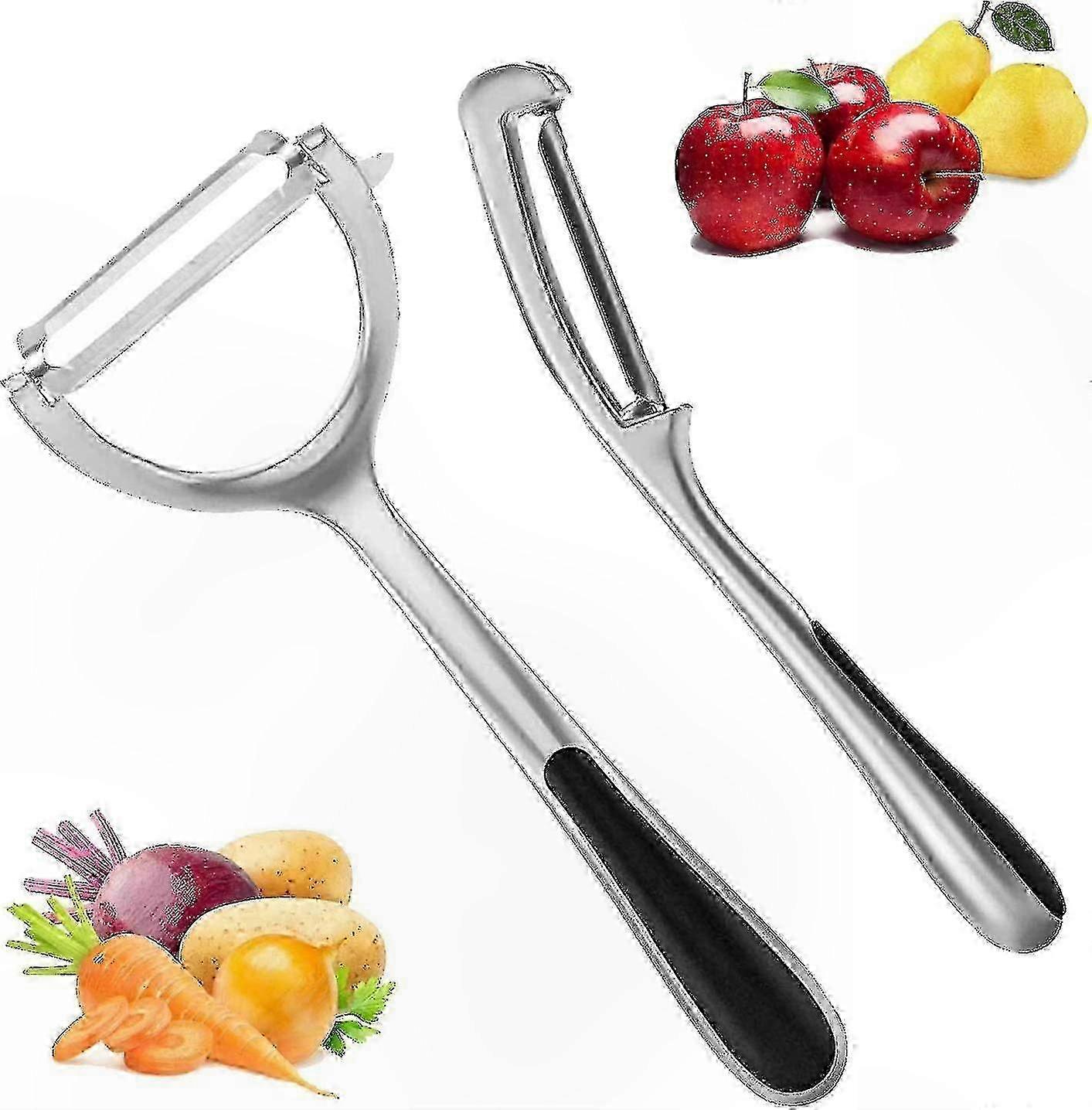 2-Pack Kitchen Peeler compatible with Vegetables and Potatoes