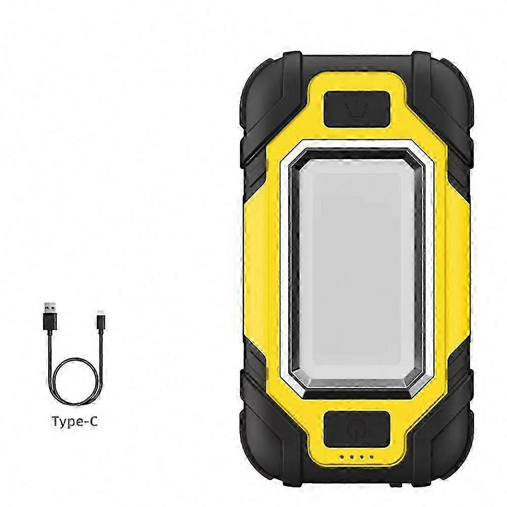 Fishing LED Flashlight & COB Work Light, USB Rechargeable, Waterproof Folding Multi-Function Light