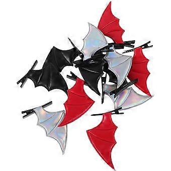 Bat Hair Clips PU Wings Hairpin for Decoration 12Pcs Assorted Color