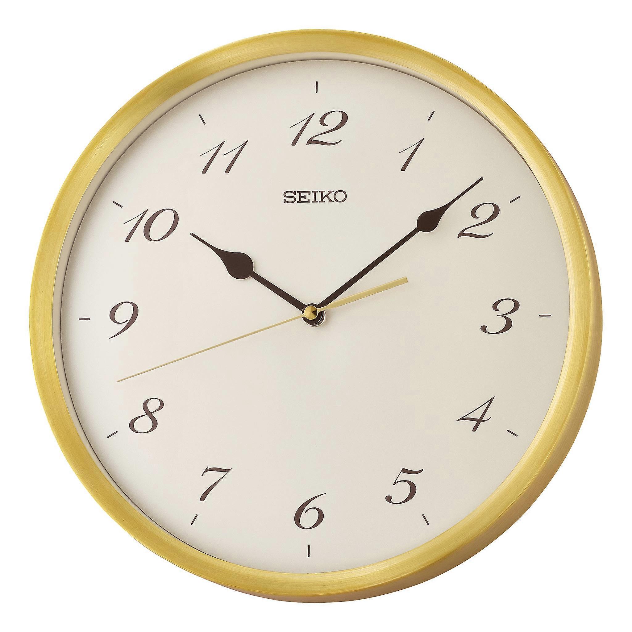 Seiko Gold Tone Wall Clock QXA784G