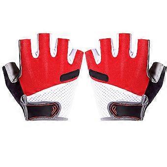 Half Finger Short Gloves Half Finger Gloves for Cycling Use 1Pair Red