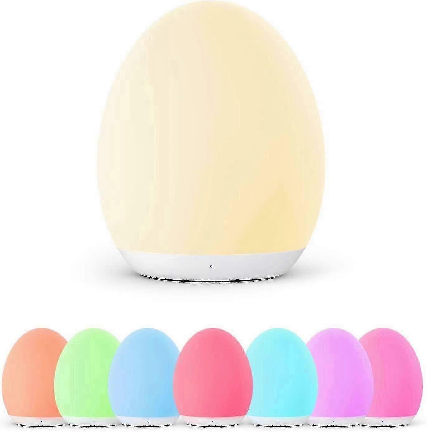 USB Rechargeable Silicone Baby Night Light, Touch Control, Dimmable, Color Changing, 1H Timer, Memory Function