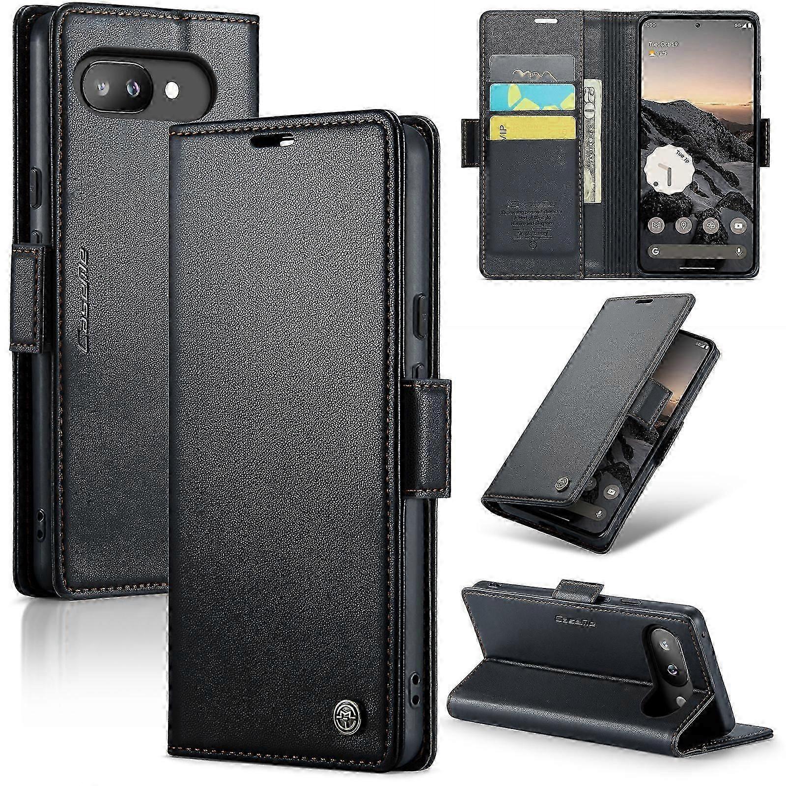 Buckle Leather Case For Google Pixel 9a