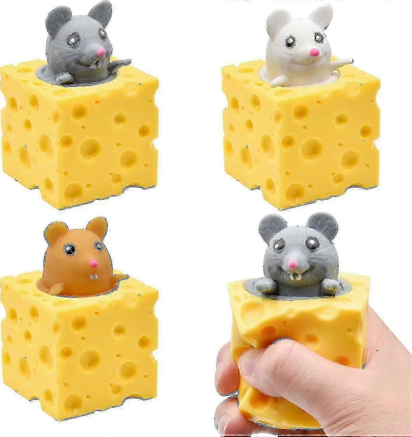 Sensory Squeeze Toys Mouse Cheese Cup