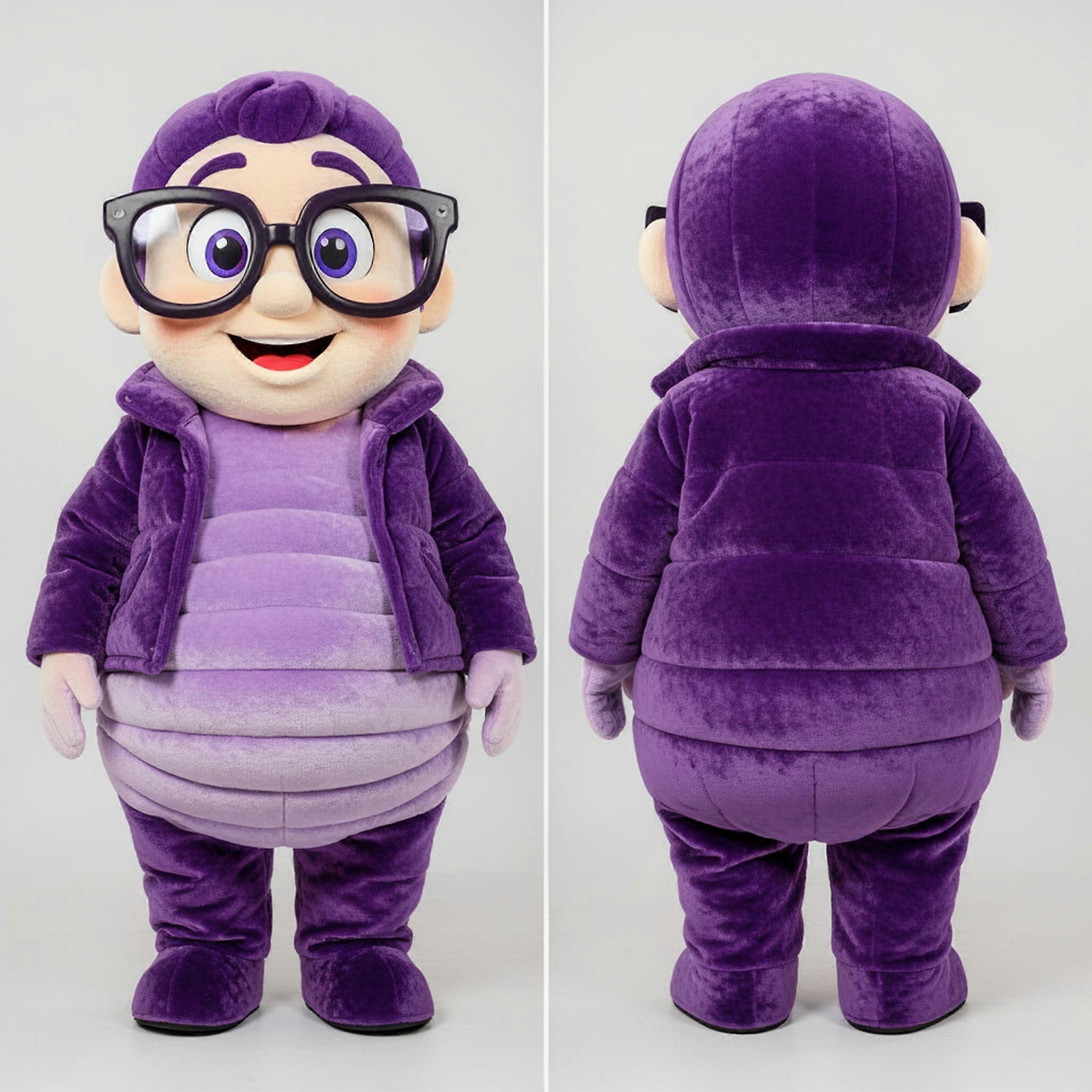 MASTICOT Velvety Purple Clam Chowder Mascot