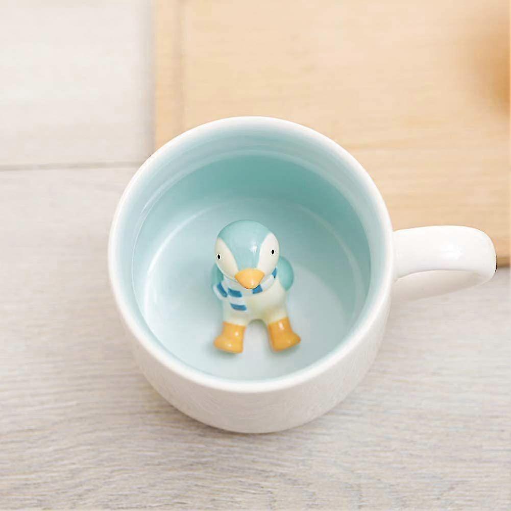 3D Surprise Ceramic Mug With Penguin