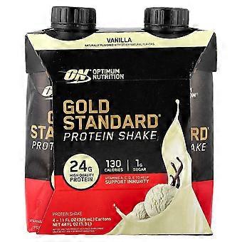 Optimum Nutrition Gold Standard® Proteinshake, Vanille, 4 Kartons à 325 ml (11 fl oz)