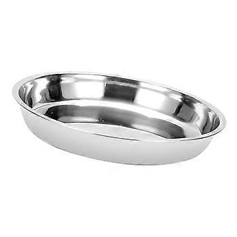 Camping Plate Round Stainless Steel Food Holder For Barbecue Picnic Family Gathering 30x30cm 1Pack