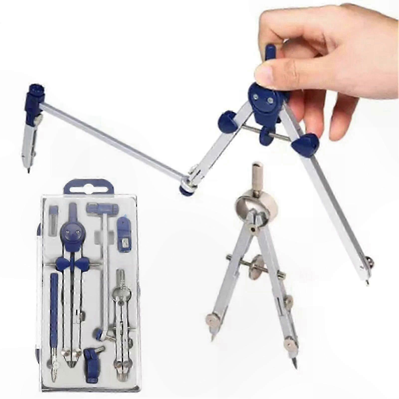 Technical Drawing Professional Compass Set with Extension Rod for Drafting & Education