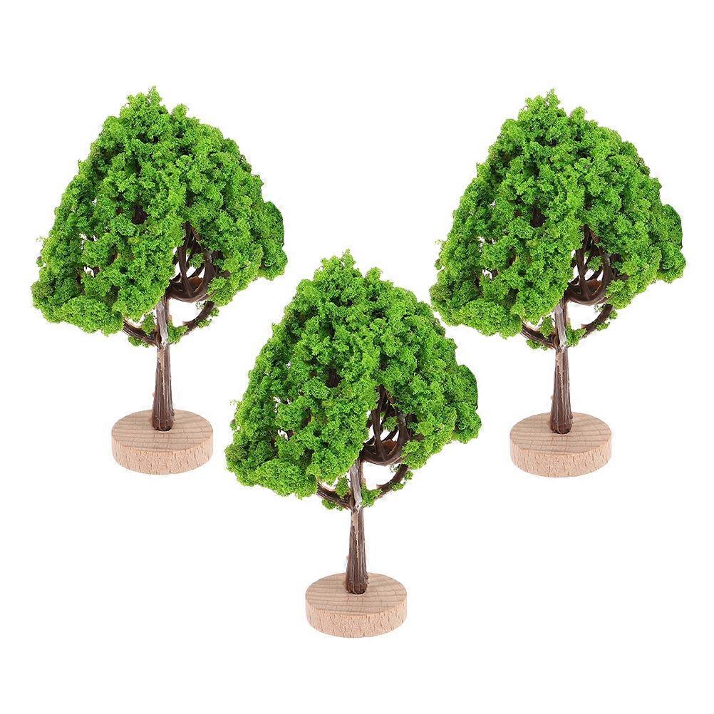 Miniature Model Trees for Micro Landscape 3Pcs Trees with Base