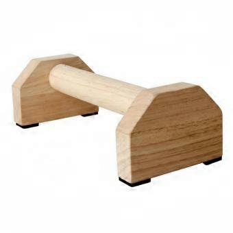 2 Pieces Wooden Parallettes Non-Slip Base Wooden Parallettes Handles Stable