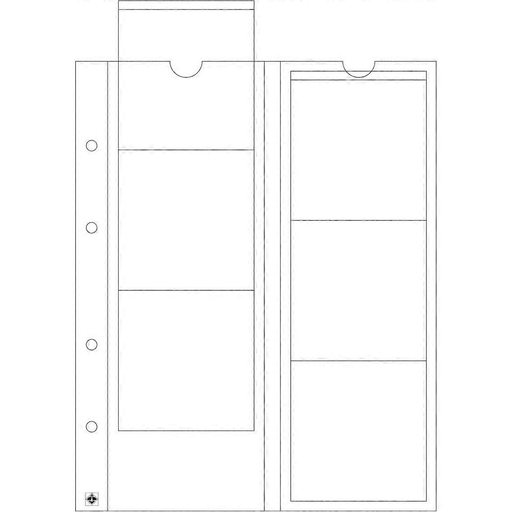 m6/65 Leuchtturm Optima 无塑化乙烯基硬币贴纸 5 片装（透明）