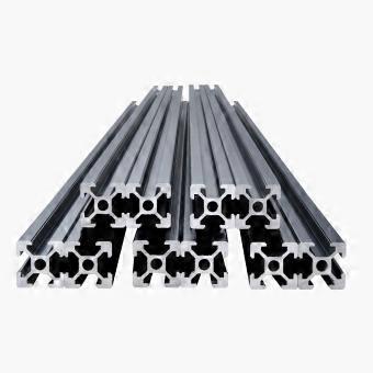 2020 T-spor aluminiumprofil, 10 stk., 1500 mm, sort.