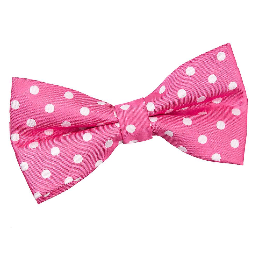 Hot Pink Polka Dot Classic Pre-Tied Bow Tie