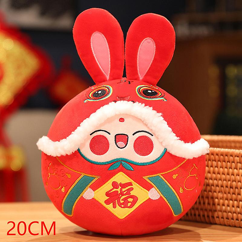 1 Pcs Cute Plush Rabbit Pendant Soft Stuffed Doll Toy Year Of The Rabbit 2023 Mascot