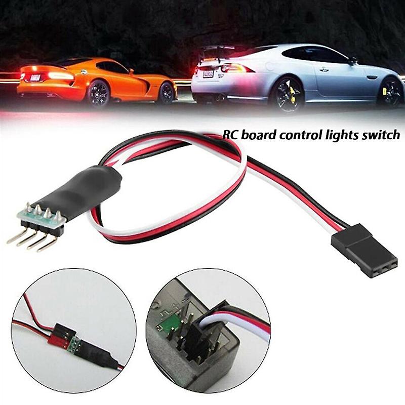 1 Pcs Two Channels Control Switch Receiver Cord Model Car Lights Remote For Rc Car