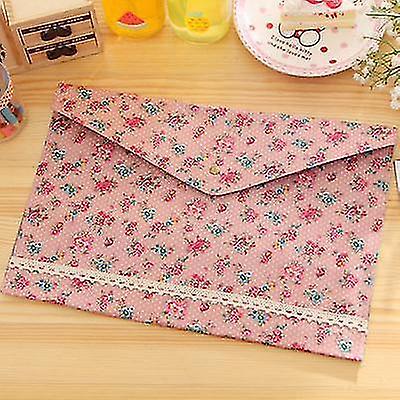 Pink A4 Flower Design Design Office Paper Storage File Folder