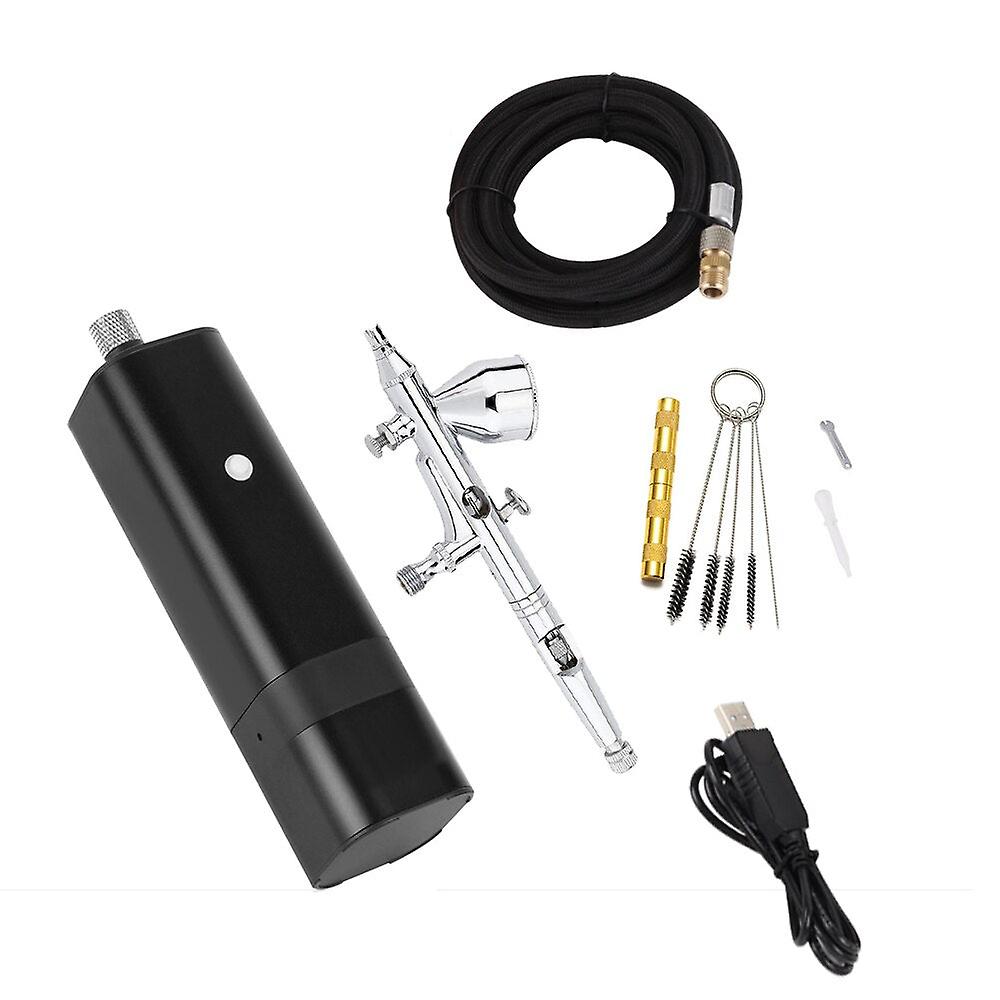 Integrated Mini Airbrush Barber Makeup Machine System Air Brush Compressor With Dual Action Gun Wireless