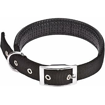 Leather dog collar (L, black)