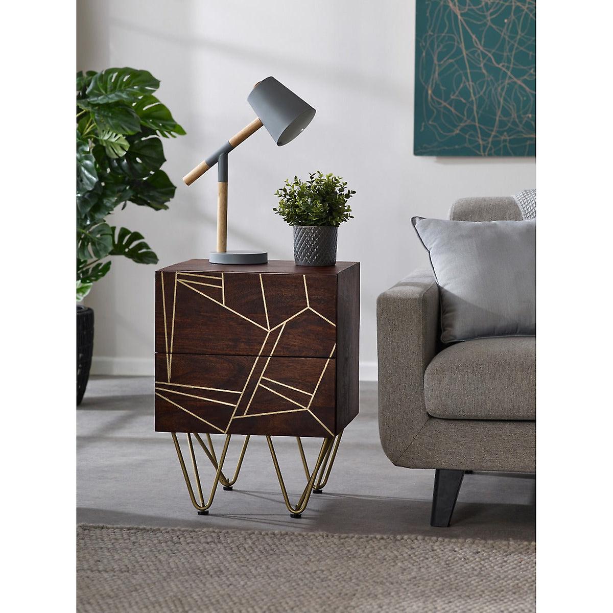 Brighton Dark Mango Wood Side Table