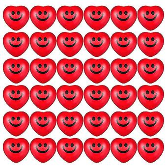 36pcs Valentine's Day Heart Stress Balls Stress Balls Heart Smile Face Stress Balls For Valentine P