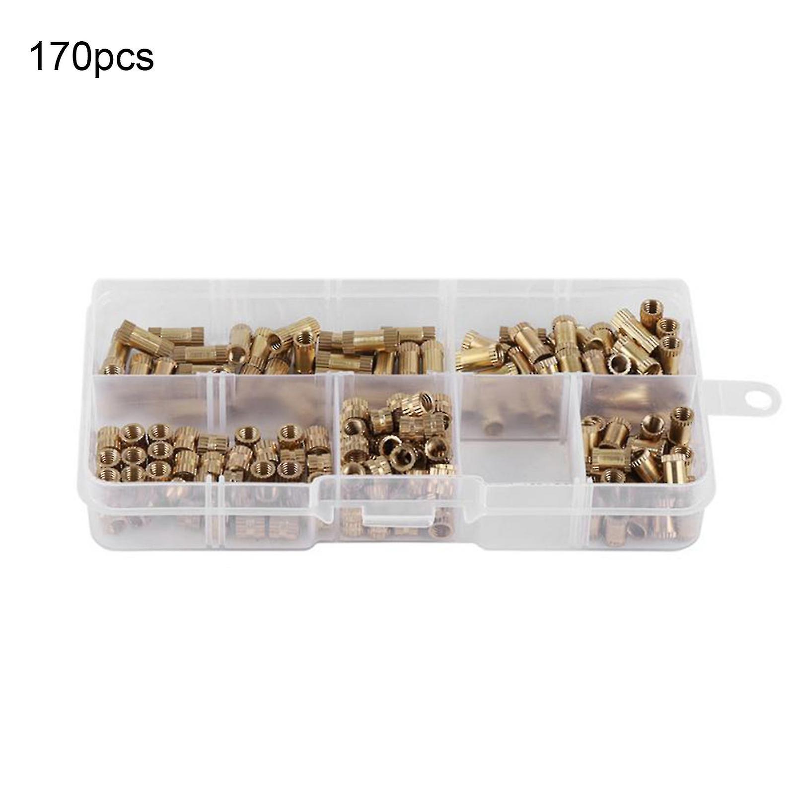 170pcs M4 Rändelmuttern Kleine nicht rutschende Messing Sortierte Rändelmutter Kit für Unterhaltungselektronik