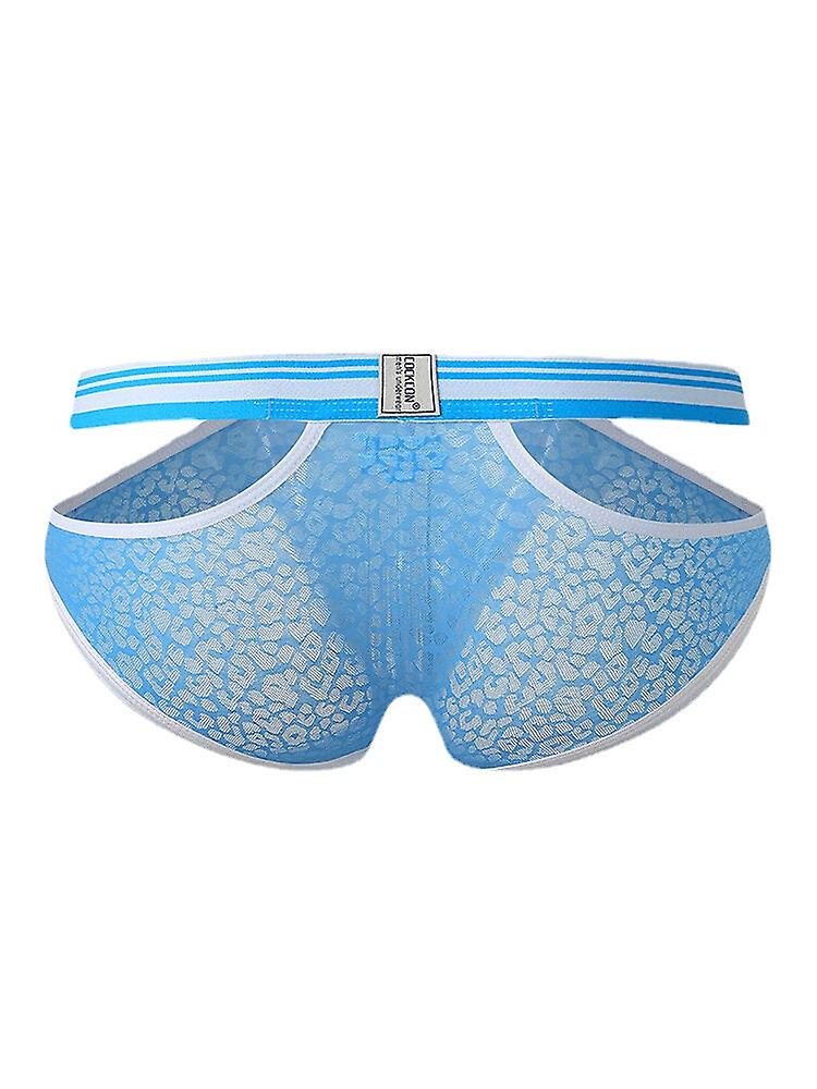 Men's Breathable Mesh Mid Waist Briefs - Thin, Transparent, Hollow Out Design
