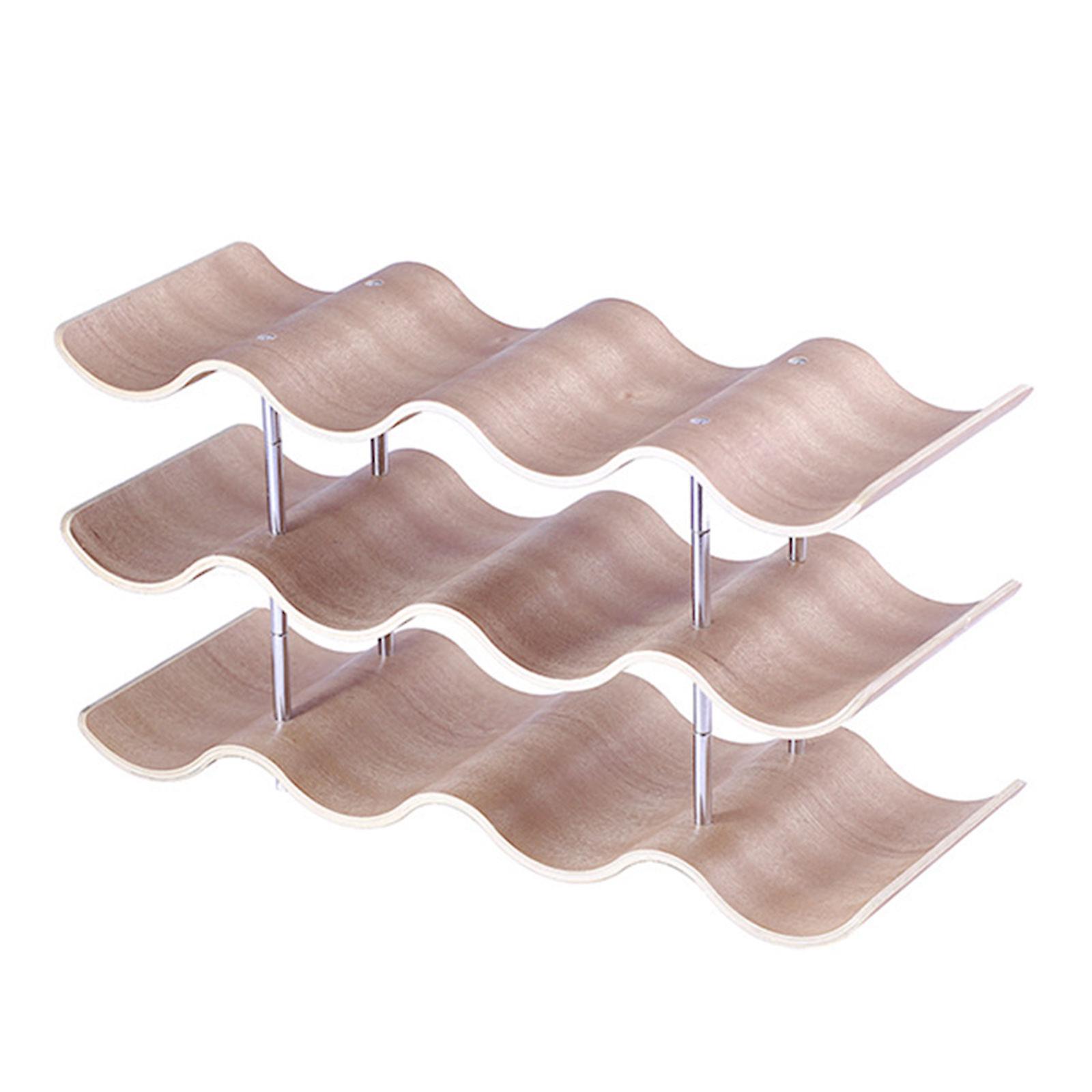 Bottle Stackable Wine Rack Freestanding Wood Bottle Rack Stand Bottle Storage