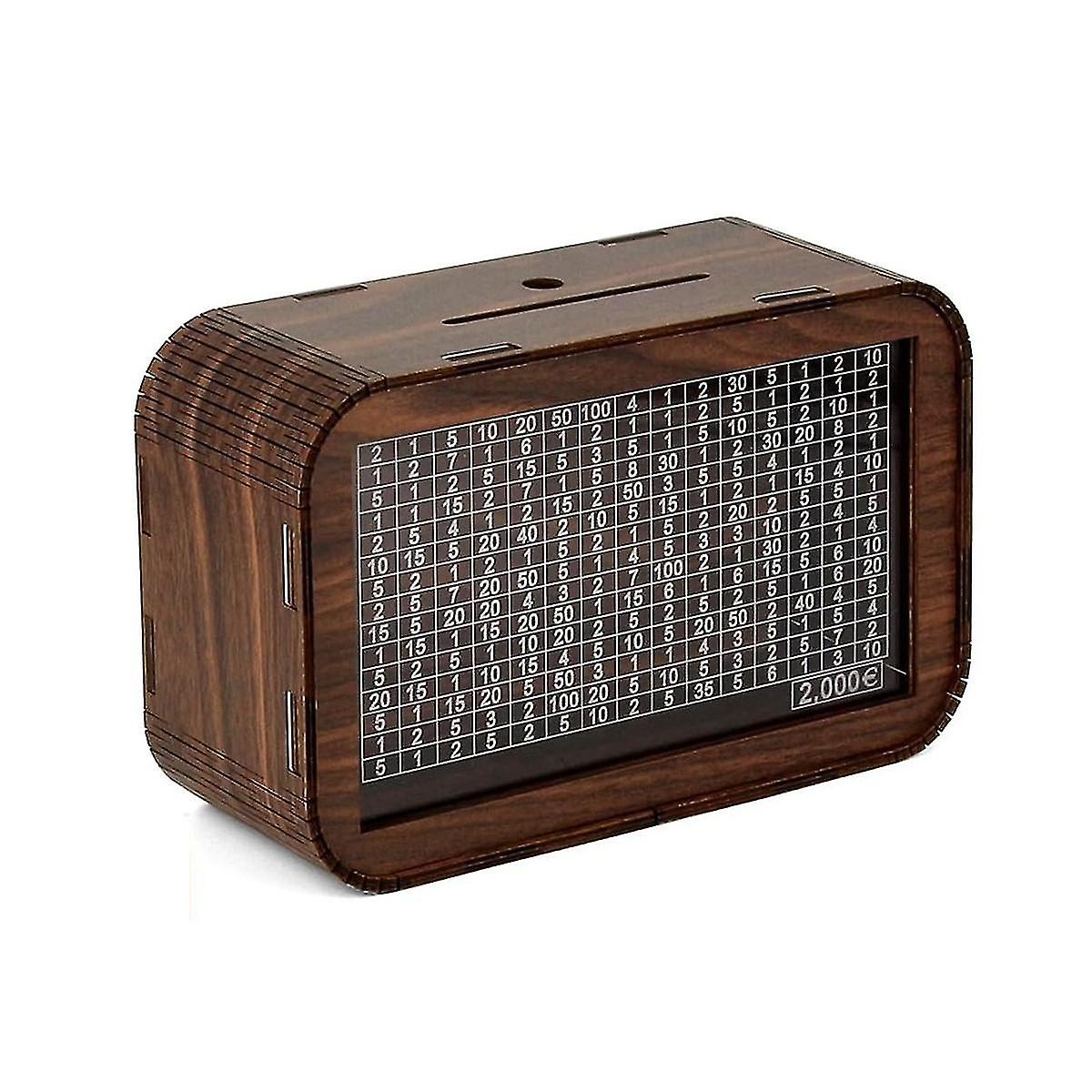 Money Box Made Of Wood - Money Box With Counting Target (pre-assembled) - Money Box 2000