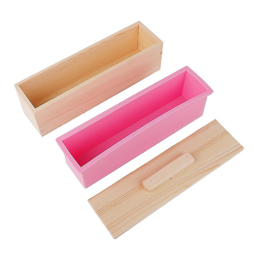 900ML Rectangle Silicone Soap Mold with Lid DIY Tool for Baking Cake Ice Chocolate