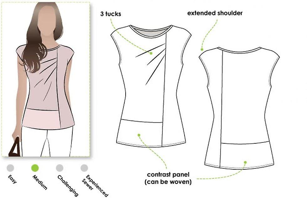 Style Arc Sewing Pattern Lotti Top Sizes 18-30