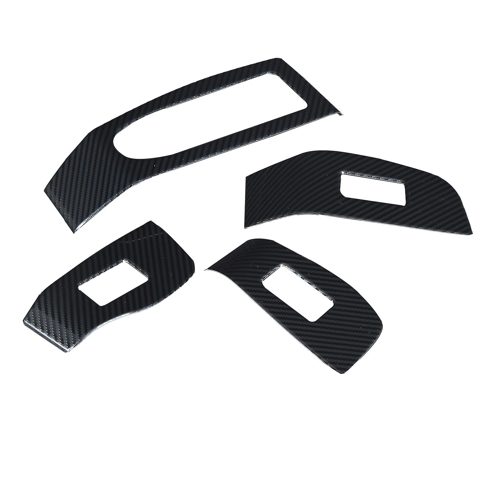 Window Lifter Panel Cover Frame Stickers Carbon Fiber Style Replacement for Mazda CX‑30 2020 RHD