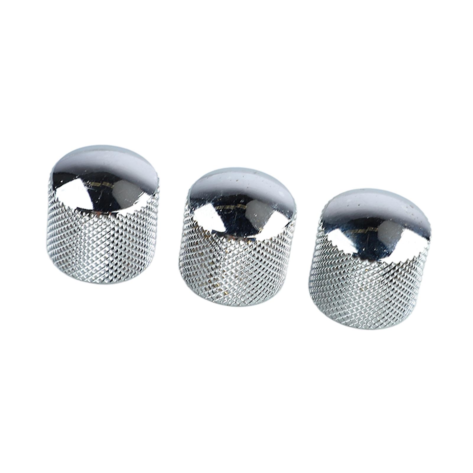 3Pcs Silber E-Bass Lautstärkeregler E-Gitarre Lautstärkeabstimmung Potentiometer Steuerknopf