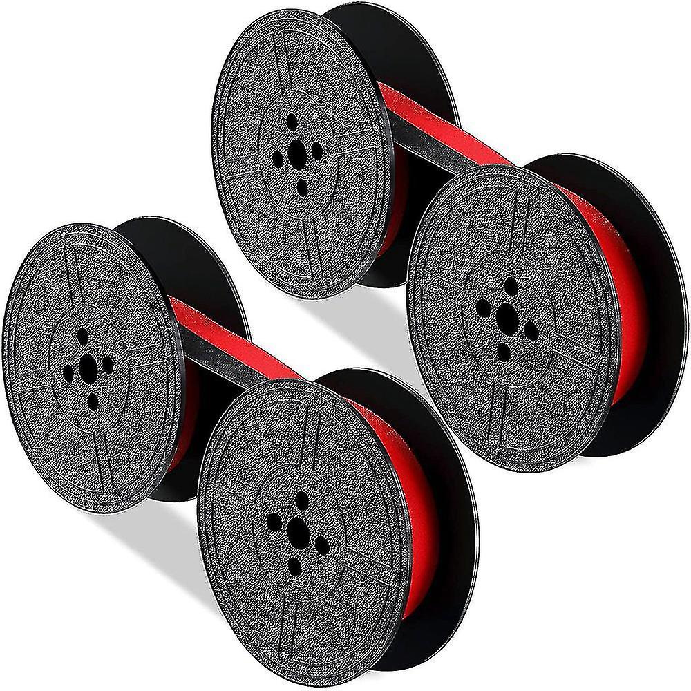 2pack Typewriter Ribbon Twin Spool Typewriter Ribbon Vermelho e Preto Twin Spool Replacement Pack compatível com-AE
