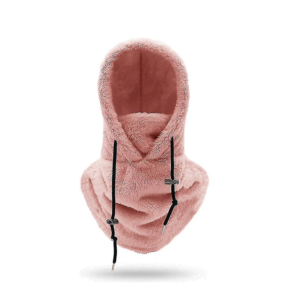 Sherpa Hooded Ski Mask Vinter Varm Balaclava Kallt väder Vindtät Justerbar Fleece Huva Cover Hat Cap Halsduk För Män Kvinnor