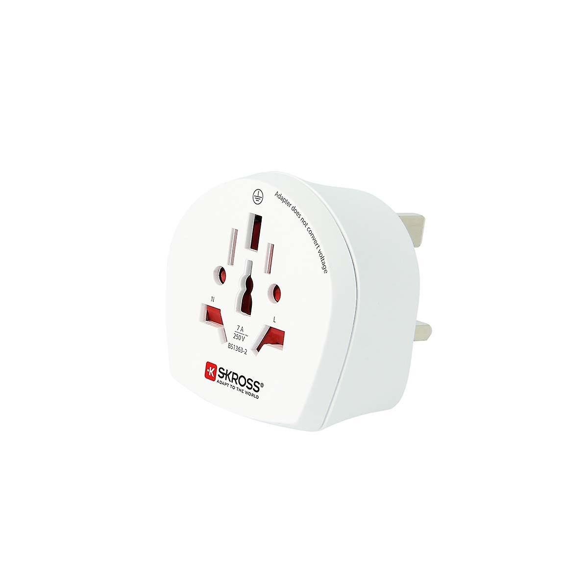Travel Adapter World-to-UK Grounded