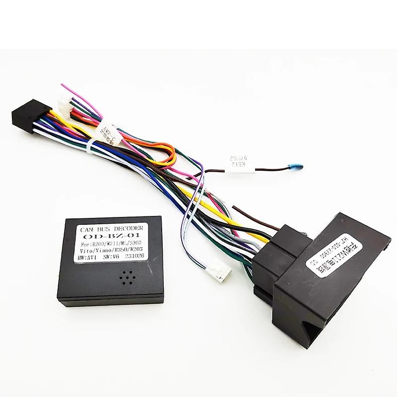 CANBUS Decoder 16 Pin Connector Car Android Head Unit Wire Cable for Mercedes Benz E Class W211