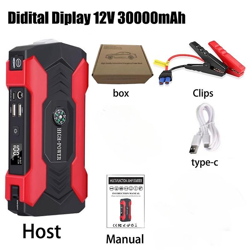 12V 28000mAh Car Jump Starter Digital Display Emergency Power Supply Portable Emergency Starter Car