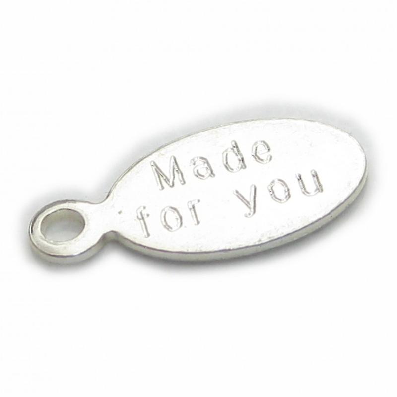 Made For You Tag Sterling Silver Charm .925 X 1 No Jump Ring